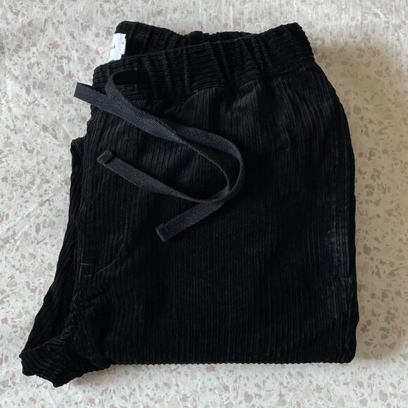 Topman tapered Cord Joggers – W32 L30 (black) - Picture 3 of 10